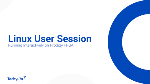 Watch a video demonstration of Linux user session running interactively on Prodigy FPGA